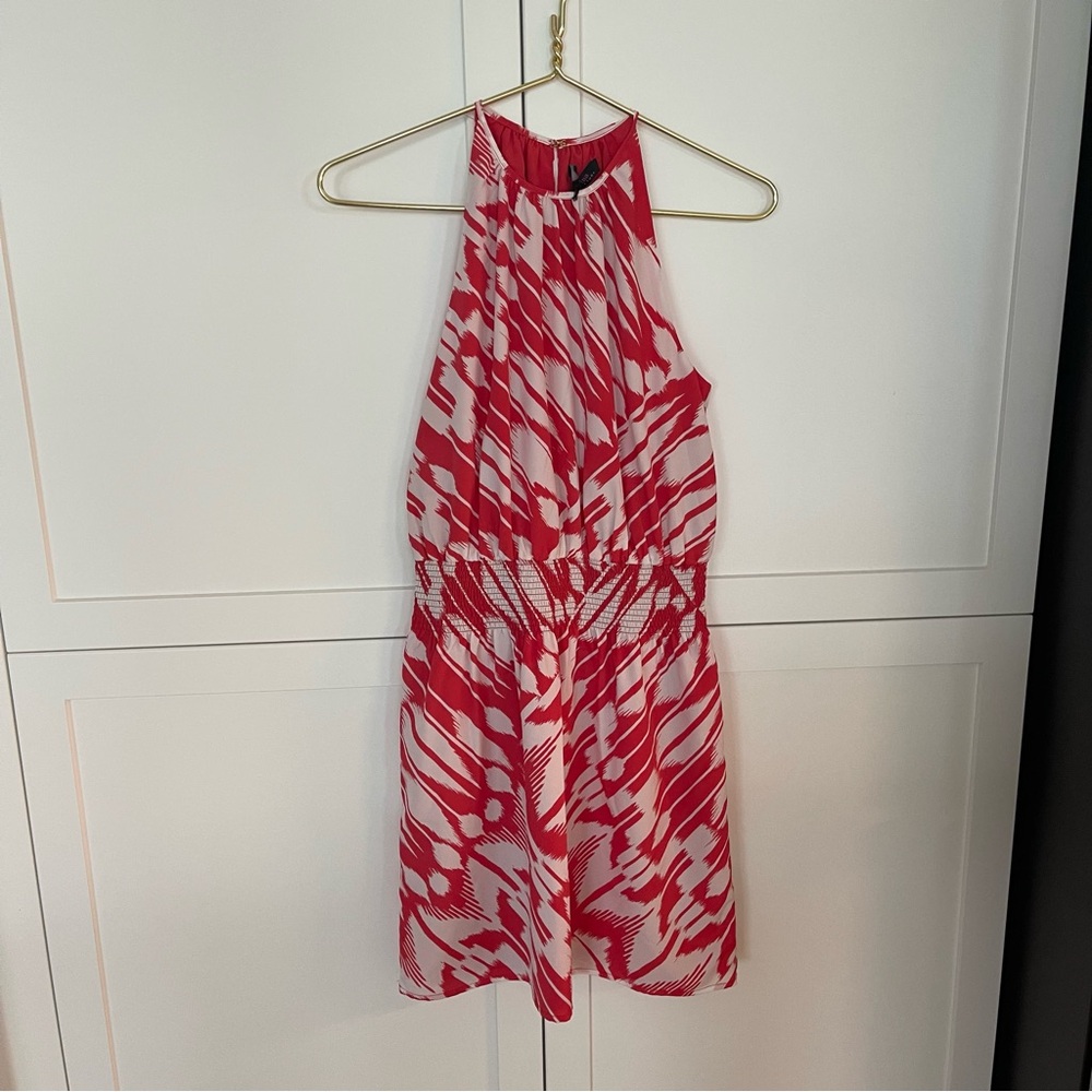 Trina Turk Red and White Halter Dress size XS NWT